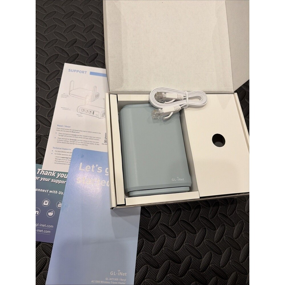 GL.iNet GL-MT1300 Beryl Pocket sized Wireless Travel Router White Open Box - Picture 4 of 7